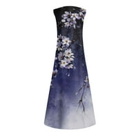 Podplug Ljetne haljine za žene Novo proljeće i ljetni modni klasični kolor s V-izrezom Duga haljina