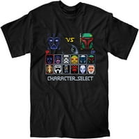 Star Wars tamna bočna bočna majica, srednja majica, srednja