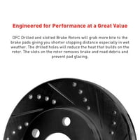 Dinamična firma Kompanija zadnje kočnice Rotors-izbušene i prorez-crna sa serijskim keramičkim jastučićima