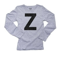 Monogram - Z - Pismo u stalno crnoj ženskoj majici dugih rukava
