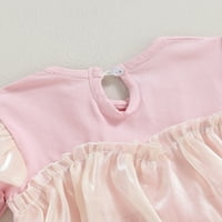 0- meseci za bebe Girls Romper haljina dugih rukava rubf Contrast Color Princess Odeća