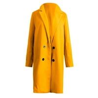 Ikevan ženski topli kaput kardigan zimski čvrsti dugi rukav odjeću
