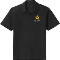 Vojska Star logotip Bijeli prsni print TRI Blend Polo majica, mala mornarica