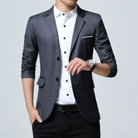 Muška modna modna novog stila sa dva dugmeta za samouzimanje boja kaputa sivi xxxl