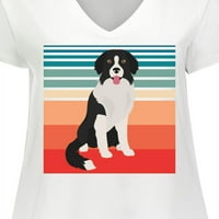 Inktastic Borador Dog Granični Collie Labradodor Mi ženska majica plus veličine V-izrez