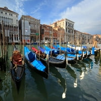 Gondolas na Grand Canal Veneciji Italija Fotografija Fotografija Debeli papir Znak Ispis Slika 12x8