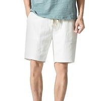 Jophufed kratke hlače muške hlače Ljeto pamuk konoplje lagane casual capris velike muške hlače na plaži