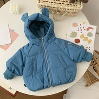 Zimski kaputi Aaiymet za dječake Puffer jakna Topli zimski kaput Debeded podstavljena parka sa odvojivom kapuljačom, plavim 6-mjesecima