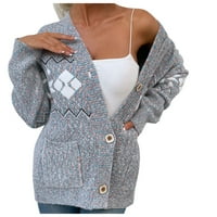 Lagani džemperi za žene Ljeto Leopard Cardigan ženski prugasti otvoreni prednji kardigan s rukavima