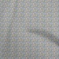 Onuoone Georgette viskoza Žuta tkanina Azijska Paisley tkanina za šivanje tiskane ploče od tiskane od