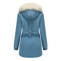 Plus veličina nadupčana jakna Žene žene s dugim kaputima dugački kaput slim zimska parkas Odjeća za