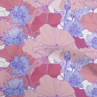 Onuone viskoznog dresa ružičasta tkanina azijska japanska cvjetna DIY odjeća za quilting tkanina ispis