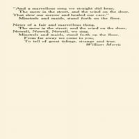 Božić u poeziji od dalekih plakata Print William Morris