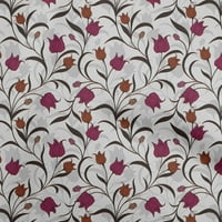 Onuone Georgette viskoza ružičasta tkanina cvjetna retro šivanja zanata za obrtna projekta Tkanini otisci na dvorište široko
