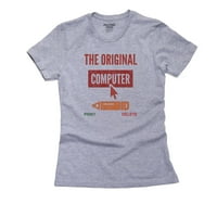 Originalni računar - olovka i gumica za žensku pamučnu majicu