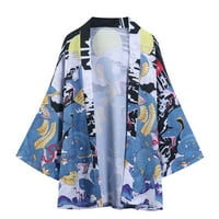 Ljetni trendi čišćenje muški košulje ljetni japanski pet bokovima rukava kimono muške i ženske ogrtače
