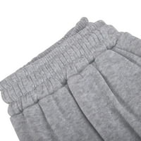 Teretne hlače za žensko čišćenje ispod 20 dolara, casual labavi elastični struk tiskane bijele posteljine