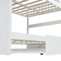 Cosotower puni preko punog kreveta na kat sa duplicom veličine, bijeli