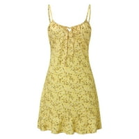 Wefuesd Ljetne haljine Novo ženska modna cvjetna špageta kaiš mini haljina ljetna casual haljina ženske