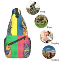 Naočale Cat Pop Art Backpack Crossbody Torba za remenu Torba za prskanje Daypack za planinarenje Žene
