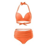Ženski kupaći kosujci Tankini Novi Split modni sakupljajući grudni bočni bikini plus veličine kupaći