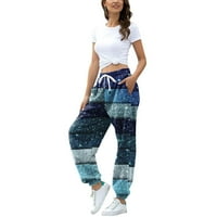 Xinqinghao plus veličina teretna hlače za žene dame casual moda retro vučna karoserija labava tiskana