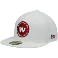 Muški novi Era White Washington Football TEAM Alternati logotip suštinski kapacitet 59fifty ugrađen šešir