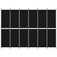 Tomshoo 6-panela Divider crna 118.1 x86.6 tkanina