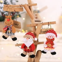 BIPLUT DEKORATIVNI Slatki božićni ukras sa vezicama Santa Claus Snowman Elk božićne drvce lutka Privjesak