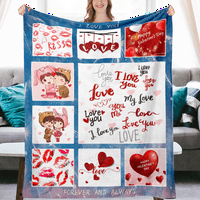 Valentinovo Flannel bacajte pokrivač mekano nejasno flannel plišani bacač pokrivač za prasak lagana