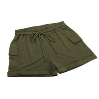 Paille žene mini pantalone kratke vruće hlače hlače Čvrsti kratke hlače udobne ljeto Bermuda Army Green