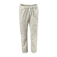 Sayhi ženski kapris ljetni elastični opušteni casual labavi rezonirani strujni hlače pantalone Grey