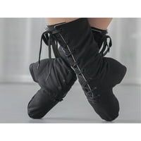 Baletne cipele za djevojke dječake Udobne plesne cipele Yoga non klizni zatvarač gore Jazz Boots Crna
