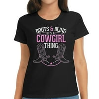 Slatka državna djevojka čizme Bling to je krava majica majica