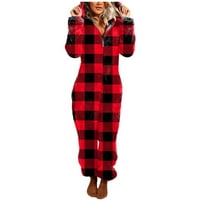 Pidžama za žene shopheessa unise odrasli leopard Onesie Hoody pidžamas patentni patentni patentni patentni
