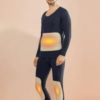 Grijana toplotna rublja za muškarce Električni termički setovi majica dugih rukava i hlače, jesenska