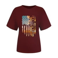 Majica u SAD-u 4. jula Majica Patriots Aflag Top Casual Graphic Tee Top Funny Slatka majica Dan Nezavisnosti