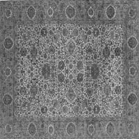 Ahgly Company Zatvoreni kvadrat Perzijski sivi tradicionalni prostirke područja, 6 'kvadrat