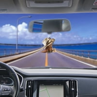 Čvrsti viseći ukras ukrasni akrilni automatsko retrovizor ogledalo kaubojski ravni privjesak za automobil