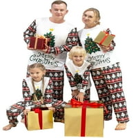 Amilieeej roditelj-dječji božićni pidžami set Xmas Tree Ispis noćna odjeća Loungeward