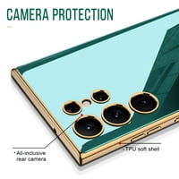 Kompatibilan je sa Samsung Galaxy S Ultra Extroplated futrolom sa zaštitom fotoaparata Ultra tanki anti-ogrebotina-bijela