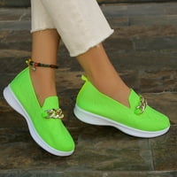 Ženske casual cipele Modni novi uzorak Jednostavno ravni dno, cipele sa kliznim i laganim cipelama zelene