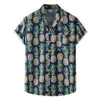 Muškarci Hawaii Print Majica Men Ljetni modni Ležerni Casual Lable Soft Top Džepne majice kratkih rukava