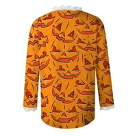 Yubatuo Halloween Cardigan za žene čipkaste dugih rukava otvorena prednja meka bluza za drape
