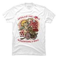 Proširite ljubav Valentines Cupid arrow Heartk Tee Muški ugljen Heather Grey - Dizajn od strane ljudi