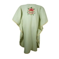 Ženska haljina Kaftana Maxi, Mint Green Boho Maxi haljina, odmor, ležaljke, prevelici l-2xl jedna veličina