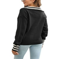 Paille žene prugasti elegantni pulover ugodan salon džemper Stretch Chic pleteni džemperi Jumper vrhovi