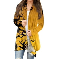 Plus veličine Kardigan za žene Srednje dužine dugih rukava Žene Zimski džemperi Štampane košulje Pamučno