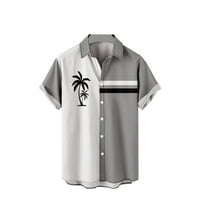 Muška majica s kratkim rukavima, muški ljetni modni modni havajske stilske majice kratkih rukava