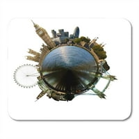 Skyline očna planeta Londonska minijatura sa svim važnim zgradama i atrakcijama Grad Bijeli globus miš